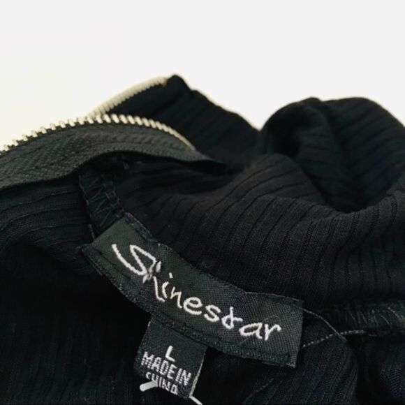 High Neck Crop Top Zipper Front Collar - Picture 4 of 6